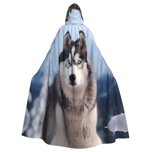YYHWHJDE Sibirischer Husky-Druck, Halloween, Erwachsenen-Kapuzenumhang für Partys und Kostümveranstaltungen YYHWHJDE Sibirischer Husky-Druck, Halloween, Erwachsenen-Kapuzenumhang für Partys und Kostümveranstaltungen von YYHWHJDE