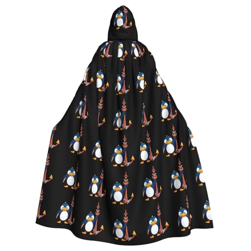 YYHWHJDE Silly Pinguin Captain Picture Halloween Adult Hooded Cloak for Role-Playing, Costumes, and Theme Parties YYHWHJDE Silly Pinguin Captain Picture Halloween Adult Hooded Cloak for Role-Playing, Costumes, and Theme Parties von YYHWHJDE