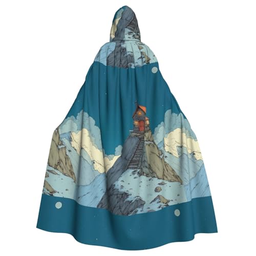 YYHWHJDE Small House On The Mountain Muster Halloween Erwachsene Kapuzenumhang Umhang für Rollenspiele, Bühnenkostüme, Partys, pflegeleicht YYHWHJDE Small House On The Mountain Muster Halloween Erwachsene Kapuzenumhang Umhang für Rollenspiele, Bühnenkostüme, Partys, pflegeleicht von YYHWHJDE