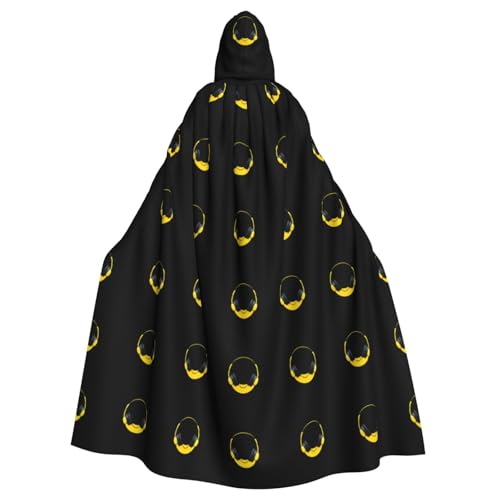 YYHWHJDE Smiley-Kopfhörer-Druck, Bild, Halloween, Erwachsenen-Kapuzenumhang, ohne Reißverschluss, bequem für Kostümpartys YYHWHJDE Smiley-Kopfhörer-Druck, Bild, Halloween, Erwachsenen-Kapuzenumhang, ohne Reißverschluss, bequem für Kostümpartys von YYHWHJDE