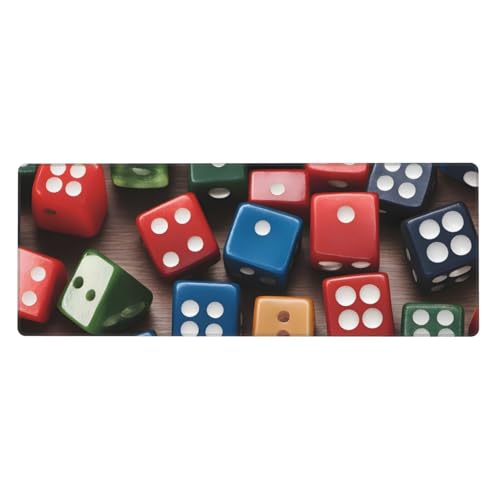 YYHWHJDE Spielwürfel-Set, extragroßes Mauspad, Computer, Büro, rutschfeste Gaming-Tastatur, verdickte Version, 30,5 x 80 cm von YYHWHJDE