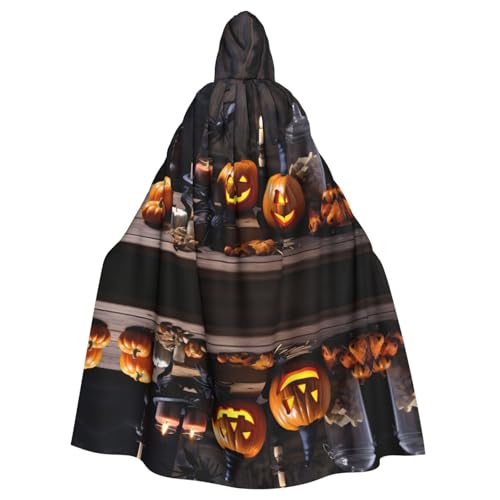 YYHWHJDE Spinnenkürbis-Muster, Halloween, Erwachsene, Kapuzenumhang für Party, Kostüm, Cosplay, Bühne, Maskerade, Thema, Tanz, Comic Con YYHWHJDE Spinnenkürbis-Muster, Halloween, Erwachsene, Kapuzenumhang für Party, Kostüm, Cosplay, Bühne, Maskerade, Thema, Tanz, Comic Con von YYHWHJDE