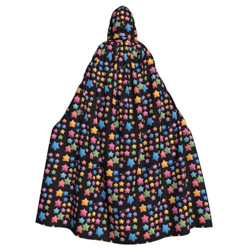 YYHWHJDE Star Candy Pattern Halloween Erwachsene Kapuzenumhang für Party, Kostüm, Cosplay, Bühne, Maskerade, Thema, Tanz, Comic Con YYHWHJDE Star Candy Pattern Halloween Erwachsene Kapuzenumhang für Party, Kostüm, Cosplay, Bühne, Maskerade, Thema, Tanz, Comic Con von YYHWHJDE