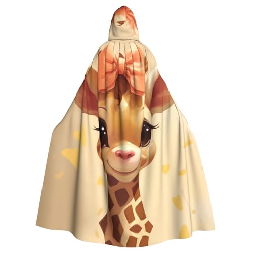 YYHWHJDE Süße Schleife Giraffe Druck Halloween Erwachsene Kapuzenumhang für Partys und Kostüme YYHWHJDE Süße Schleife Giraffe Druck Halloween Erwachsene Kapuzenumhang für Partys und Kostüme von YYHWHJDE