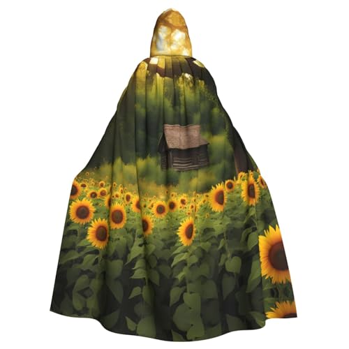 YYHWHJDE Süßer Sonnenblumen-Druck, Halloween, Erwachsenen-Kapuzenumhang für Partys und Kostümveranstaltungen YYHWHJDE Süßer Sonnenblumen-Druck, Halloween, Erwachsenen-Kapuzenumhang für Partys und Kostümveranstaltungen von YYHWHJDE
