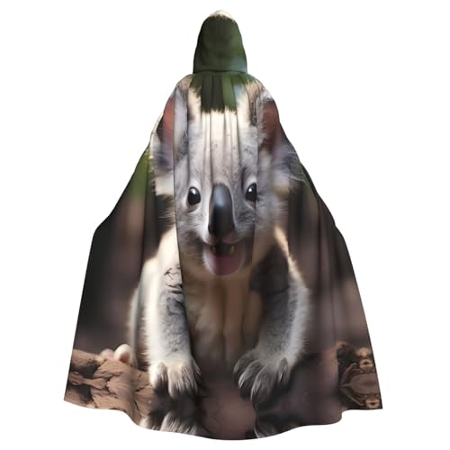 YYHWHJDE Süßes Koala-Muster Halloween Erwachsene Kapuzenumhang für Party, Kostüm, Cosplay, Bühne, Maskerade, Thema, Tanz, Comic Con YYHWHJDE Süßes Koala-Muster Halloween Erwachsene Kapuzenumhang für Party, Kostüm, Cosplay, Bühne, Maskerade, Thema, Tanz, Comic Con von YYHWHJDE