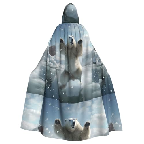 YYHWHJDE Tanzender Eisbär-Druck, Halloween, Erwachsenen-Kapuzenumhang für Partys und Kostüme YYHWHJDE Tanzender Eisbär-Druck, Halloween, Erwachsenen-Kapuzenumhang für Partys und Kostüme von YYHWHJDE