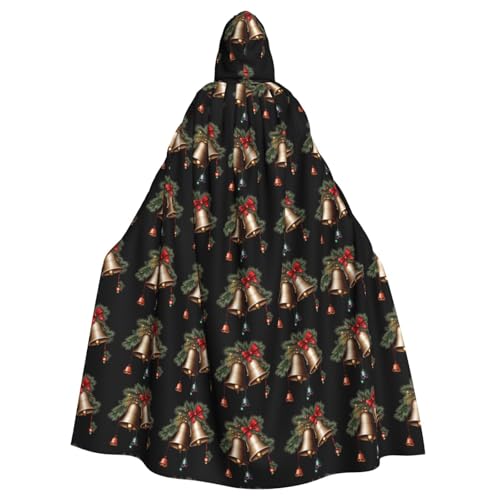 YYHWHJDE The Jingling Bell Prints Halloween Adult Hooded Cloak for Parties and Costumes von YYHWHJDE