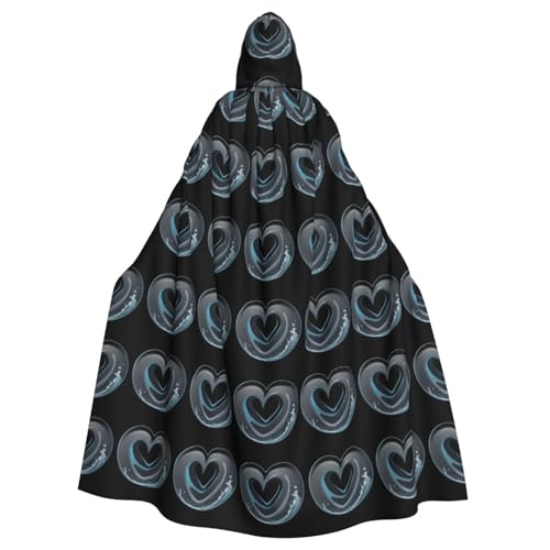 YYHWHJDE The Waves Roll Up Love Prints Halloween Kapuzenumhang für Erwachsene für Partys und Kostüme von YYHWHJDE