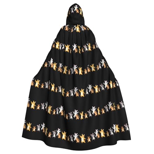 YYHWHJDE The animals are dancing to celebrate Prints Halloween Adult Hooded Cloak for Parties and Costumes YYHWHJDE The animals are dancing to celebrate Prints Halloween Adult Hooded Cloak for Parties and Costumes von YYHWHJDE