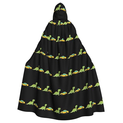 YYHWHJDE The car heading to the dinosaurs Prints Halloween Adult Hooded Cloak for Parties and Costumes von YYHWHJDE
