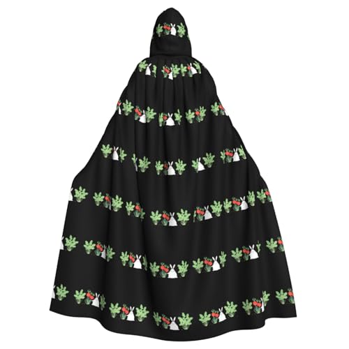 YYHWHJDE The carrot garden of the little fat rabbit Prints Halloween Adult Hooded Cloak for Parties and Costumes von YYHWHJDE