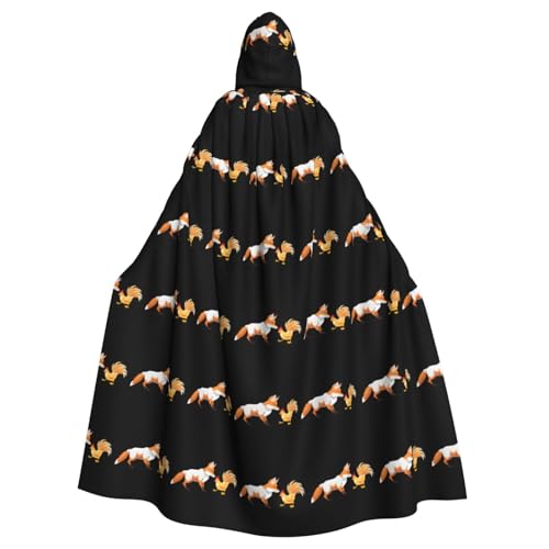 YYHWHJDE The fox that stole the chicken Prints Halloween Adult Hooded Cloak for Parties and Costumes von YYHWHJDE
