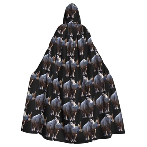 YYHWHJDE The huge nashorn Prints Halloween Adult Hooded Cloak for Parties and Costumes YYHWHJDE The huge nashorn Prints Halloween Adult Hooded Cloak for Parties and Costumes von YYHWHJDE