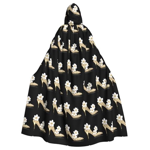 YYHWHJDE The story of flowers and high heels Prints Halloween Adult Hooded Cloak for Parties and Costumes von YYHWHJDE