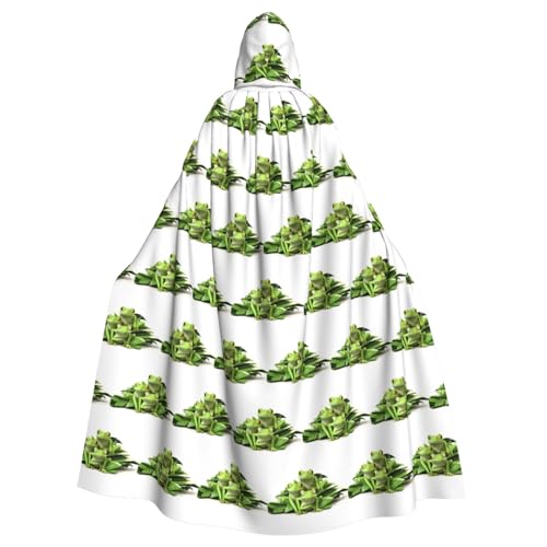YYHWHJDE Three Little Frogs Prints Halloween Adult Hooded Cloak for Parties and Costumes von YYHWHJDE