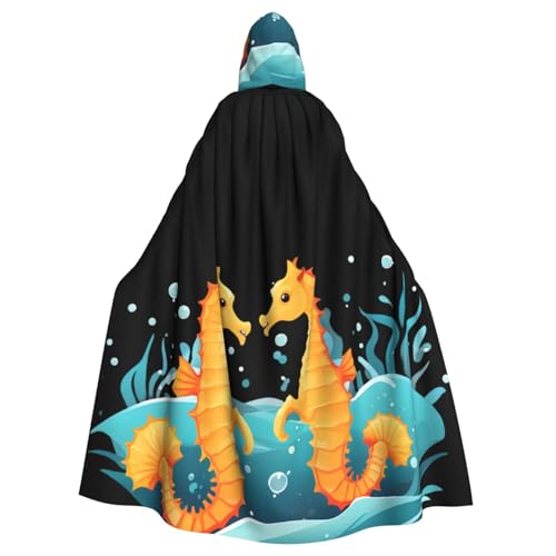 YYHWHJDE Umhang mit Kapuze, Motiv: Seepferdchen, die im Meer spielen, Halloween, Erwachsenen-Kapuzenumhang – super großer Kapuzenumhang ohne Reißverschluss YYHWHJDE Umhang mit Kapuze, Motiv: Seepferdchen, die im Meer spielen, Halloween, Erwachsenen-Kapuzenumhang – super großer Kapuzenumhang ohne Reißverschluss von YYHWHJDE