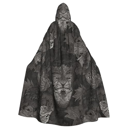 YYHWHJDE Umhang mit Kapuze für Erwachsene, Motiv: Alter Mann, Muster, für Rollenspiele, Bühnenkostüme, Partys, pflegeleicht von YYHWHJDE