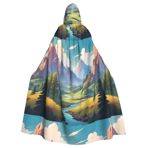 YYHWHJDE Umhang mit Kapuze für Erwachsene, Motiv: Berge unter weißen Wolken, super großer Kapuzenumhang ohne Reißverschluss YYHWHJDE Umhang mit Kapuze für Erwachsene, Motiv: Berge unter weißen Wolken, super großer Kapuzenumhang ohne Reißverschluss von YYHWHJDE