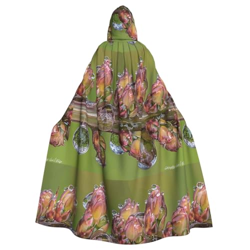 YYHWHJDE Umhang mit Kapuze für Erwachsene, Motiv: Blütenknospen, Tautropfenmuster, Halloween, Erwachsene, für Rollenspiele, Bühnenkostüme, Partys, pflegeleicht YYHWHJDE Umhang mit Kapuze für Erwachsene, Motiv: Blütenknospen, Tautropfenmuster, Halloween, Erwachsene, für Rollenspiele, Bühnenkostüme, Partys, pflegeleicht von YYHWHJDE