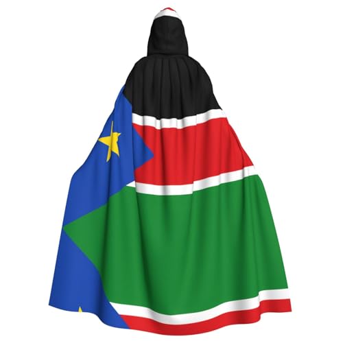 YYHWHJDE Umhang mit Kapuze für Erwachsene, Motiv: Flagge des Südsudan, für Partys und Kostümveranstaltungen von YYHWHJDE