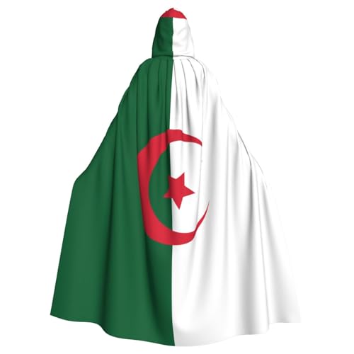 YYHWHJDE Umhang mit Kapuze für Erwachsene, Motiv: Flagge von Algerien, für Partys und Kostümveranstaltungen YYHWHJDE Umhang mit Kapuze für Erwachsene, Motiv: Flagge von Algerien, für Partys und Kostümveranstaltungen von YYHWHJDE