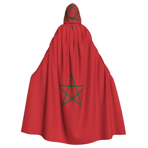 YYHWHJDE Umhang mit Kapuze für Erwachsene, Motiv: Flagge von Marokko, Halloween, für Partys und Kostümveranstaltungen YYHWHJDE Umhang mit Kapuze für Erwachsene, Motiv: Flagge von Marokko, Halloween, für Partys und Kostümveranstaltungen von YYHWHJDE