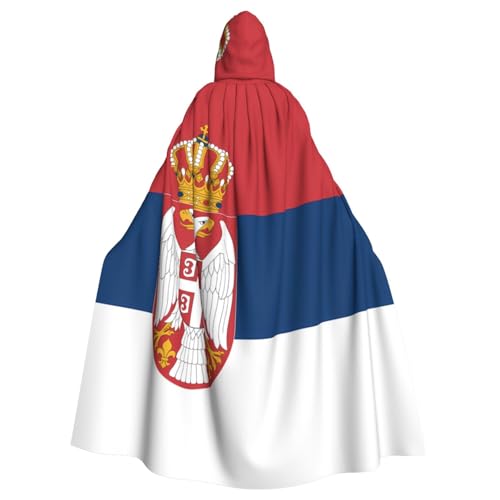 YYHWHJDE Umhang mit Kapuze für Erwachsene, Motiv: Flagge von Serbien, für Halloween und Kostümveranstaltungen YYHWHJDE Umhang mit Kapuze für Erwachsene, Motiv: Flagge von Serbien, für Halloween und Kostümveranstaltungen von YYHWHJDE