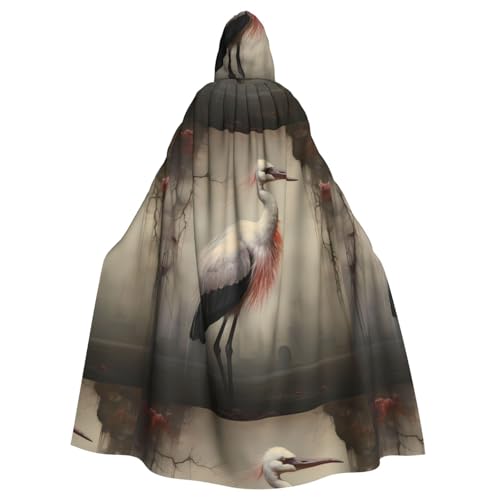 YYHWHJDE Umhang mit Kapuze für Erwachsene, Motiv: Stolz, Kranichmuster, für Rollenspiele, Bühnenkostüme, Partys, pflegeleicht YYHWHJDE Umhang mit Kapuze für Erwachsene, Motiv: Stolz, Kranichmuster, für Rollenspiele, Bühnenkostüme, Partys, pflegeleicht von YYHWHJDE
