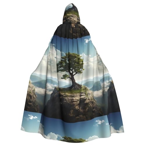 YYHWHJDE Umhang mit Kapuze für Erwachsene, Motiv: kleiner Baum auf den Bergen, für Rollenspiele, Bühnenkostüme, Partys, pflegeleicht YYHWHJDE Umhang mit Kapuze für Erwachsene, Motiv: kleiner Baum auf den Bergen, für Rollenspiele, Bühnenkostüme, Partys, pflegeleicht von YYHWHJDE