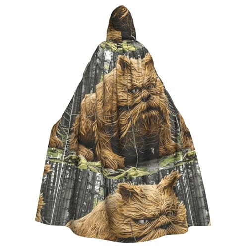 YYHWHJDE Umhang mit Kapuze für Erwachsene, Motiv: seltsames Monster, ohne Reißverschluss, bequem für Kostümpartys von YYHWHJDE