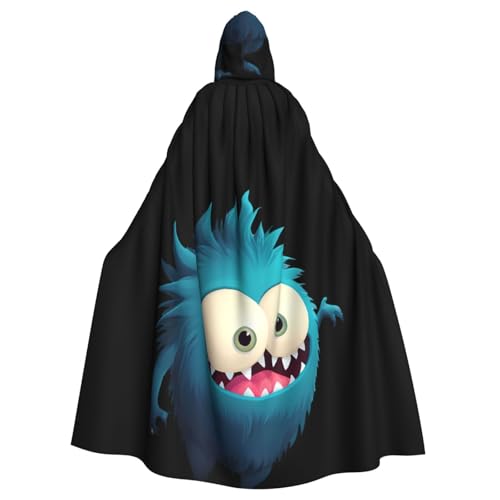 YYHWHJDE Umhang mit Kapuze für Erwachsene, Motiv: seltsames kleines Monster, für Rollenspiele, Bühnenkostüme, Partys, pflegeleicht von YYHWHJDE