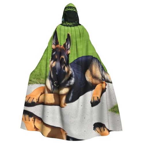 YYHWHJDE Umhang mit Kapuze für Erwachsene mit Deutscher Schäferhund, für Partys und Kostümveranstaltungen YYHWHJDE Umhang mit Kapuze für Erwachsene mit Deutscher Schäferhund, für Partys und Kostümveranstaltungen von YYHWHJDE