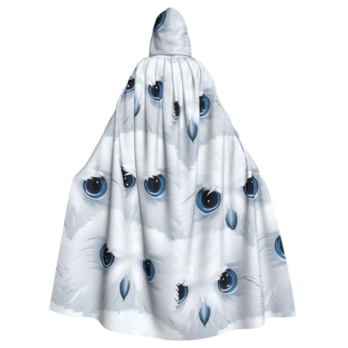 YYHWHJDE Umhang mit Kapuze für Halloween, Erwachsene, mit Eulenaugen, für Party, Kostüm, Cosplay, Bühne, Maskerade, Thema, Tanz, Comic Con von YYHWHJDE