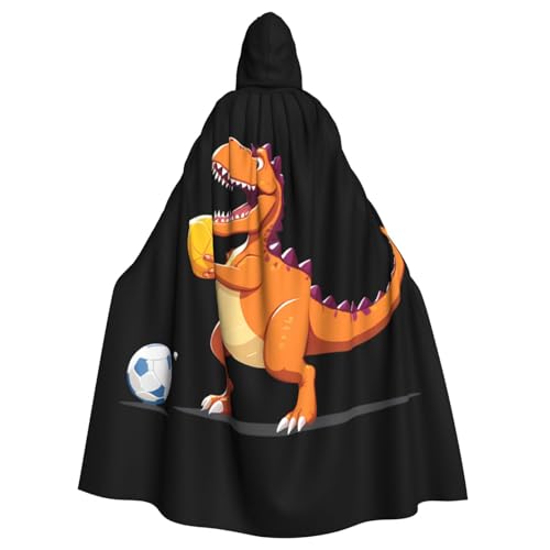 YYHWHJDE Umhang mit Kapuze und Dinosaurier-Spielball für Halloween, Erwachsene, ohne Reißverschluss, bequem für Kostümpartys von YYHWHJDE