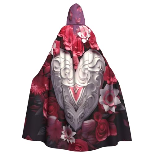 YYHWHJDE Umhang mit Kapuze und Herzmotiv, für Halloween, Erwachsene, für Partys und Kostüme YYHWHJDE Umhang mit Kapuze und Herzmotiv, für Halloween, Erwachsene, für Partys und Kostüme von YYHWHJDE