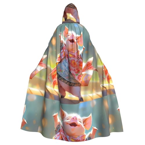 YYHWHJDE Umhang mit Kapuze und Schweinekreis, für Erwachsene, ohne Reißverschluss, bequem für Kostümpartys von YYHWHJDE