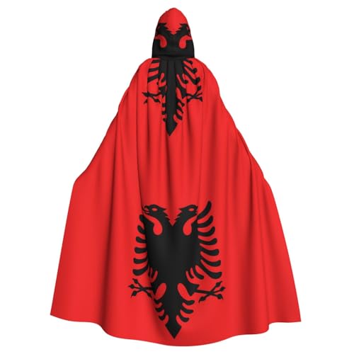 YYHWHJDE Umhang mit albanischer Flagge, Halloween, Erwachsenen-Kapuzenumhang, ohne Reißverschluss, bequem für Kostümpartys YYHWHJDE Umhang mit albanischer Flagge, Halloween, Erwachsenen-Kapuzenumhang, ohne Reißverschluss, bequem für Kostümpartys von YYHWHJDE