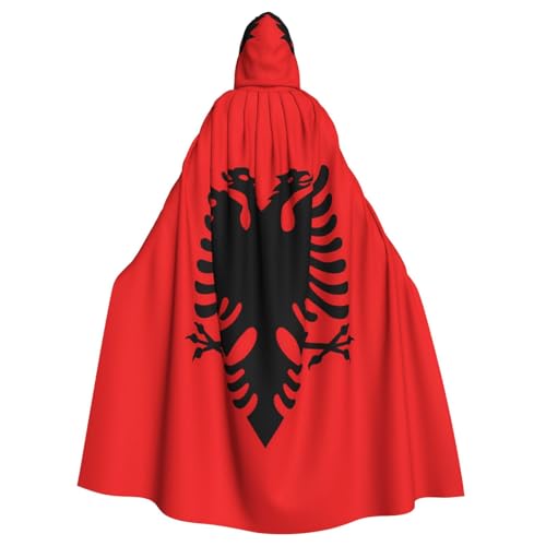 YYHWHJDE Umhang mit albanischer Flagge, Halloween, Erwachsenen-Kapuzenumhang für Party, Kostüm, Cosplay, Bühne, Maskerade, Thema, Tanz, Comic Con YYHWHJDE Umhang mit albanischer Flagge, Halloween, Erwachsenen-Kapuzenumhang für Party, Kostüm, Cosplay, Bühne, Maskerade, Thema, Tanz, Comic Con von YYHWHJDE
