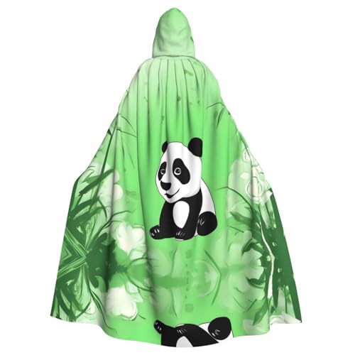 YYHWHJDE Umhang mit grünem Hintergrund, Panda-Druck, Halloween, Erwachsenen-Kapuzenumhang für Partys und Kostüme YYHWHJDE Umhang mit grünem Hintergrund, Panda-Druck, Halloween, Erwachsenen-Kapuzenumhang für Partys und Kostüme von YYHWHJDE