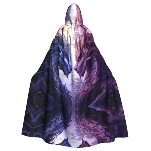 YYHWHJDE Violette und drahtige Drachen Druck Halloween Erwachsene Kapuzenumhang für Partys und Kostümveranstaltungen YYHWHJDE Violette und drahtige Drachen Druck Halloween Erwachsene Kapuzenumhang für Partys und Kostümveranstaltungen von YYHWHJDE