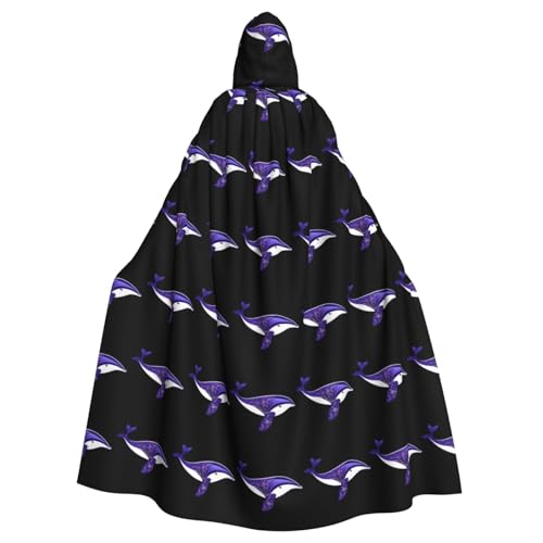 YYHWHJDE Violetter Umhang mit Kapuze für Halloween und Erwachsene, Blumenwal-Druck, für Partys und Kostümveranstaltungen YYHWHJDE Violetter Umhang mit Kapuze für Halloween und Erwachsene, Blumenwal-Druck, für Partys und Kostümveranstaltungen von YYHWHJDE