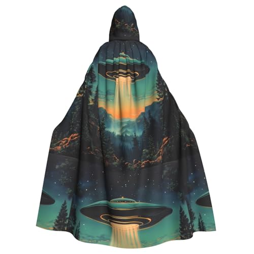 YYHWHJDE Wunderbarer Ufo-Umhang für Halloween, Erwachsenen-Kapuzenumhang ohne Reißverschluss, bequem für Kostümpartys von YYHWHJDE