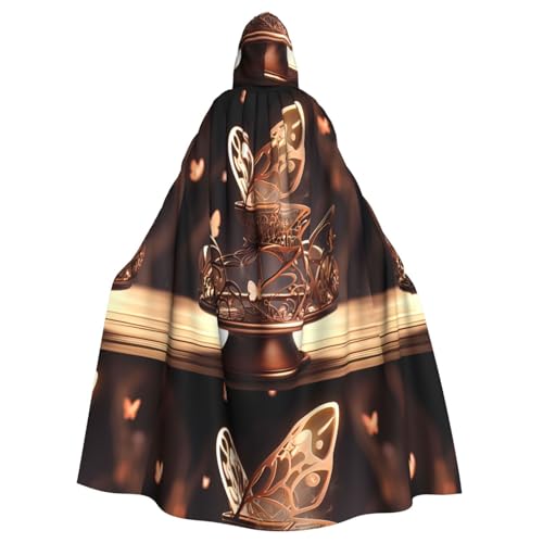 YYHWHJDE Wunderschöner Schmetterlingskerzenständer für Halloween, Erwachsene, Kapuzenumhang für Partys und Kostüme von YYHWHJDE