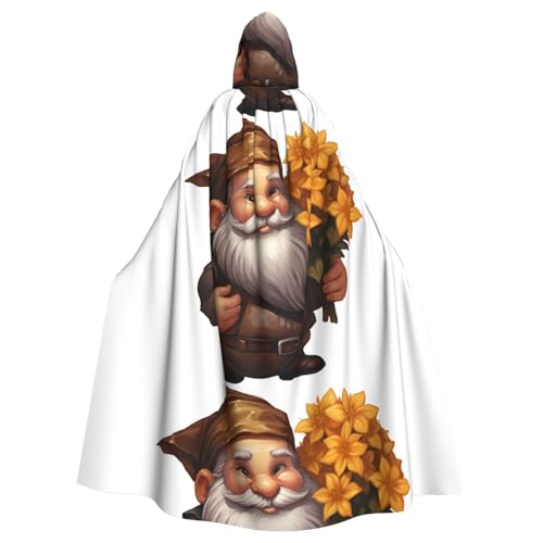 YYHWHJDE Zwerg hält ein Blumenmuster, Halloween-Umhang für Erwachsene, Kapuzenumhang für Rollenspiele, Bühnenkostüme, Partys, pflegeleicht YYHWHJDE Zwerg hält ein Blumenmuster, Halloween-Umhang für Erwachsene, Kapuzenumhang für Rollenspiele, Bühnenkostüme, Partys, pflegeleicht von YYHWHJDE