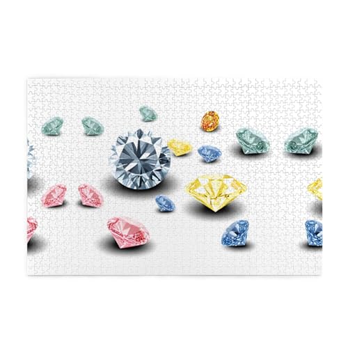 Yyhwhjde 1000 Teile Puzzle, bunte Diamanten, Drucke, hochwertiges Holzpuzzle für Erwachsene und Kinder, lustige Puzzles, stressabbauende Puzzles Yyhwhjde 1000 Teile Puzzle, bunte Diamanten, Drucke, hochwertiges Holzpuzzle für Erwachsene und Kinder, lustige Puzzles, stressabbauende Puzzles von YYHWHJDE