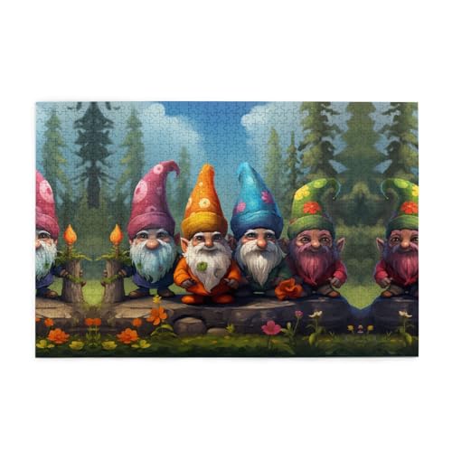Yyhwhjde 1000 Teile Puzzle, bunte Zwerge, Drucke, hochwertiges Holzpuzzle für Erwachsene und Kinder, lustige Puzzles, stressabbauende Puzzles Yyhwhjde 1000 Teile Puzzle, bunte Zwerge, Drucke, hochwertiges Holzpuzzle für Erwachsene und Kinder, lustige Puzzles, stressabbauende Puzzles von YYHWHJDE