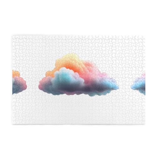 Yyhwhjde 1000 Teile Puzzle, buntes Wolkenmuster, hochwertiges Holzpuzzle für Erwachsene und Kinder, lustige Puzzles, stressabbauende Puzzles Yyhwhjde 1000 Teile Puzzle, buntes Wolkenmuster, hochwertiges Holzpuzzle für Erwachsene und Kinder, lustige Puzzles, stressabbauende Puzzles von YYHWHJDE