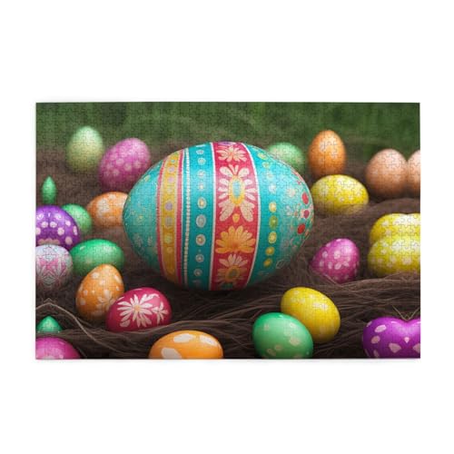 Yyhwhjde 1000 Teile Puzzles, buntes Osterei-Bild, pädagogische, intellektuelle Holzpuzzles, lustige Puzzles, Stressabbau-Puzzles Yyhwhjde 1000 Teile Puzzles, buntes Osterei-Bild, pädagogische, intellektuelle Holzpuzzles, lustige Puzzles, Stressabbau-Puzzles von YYHWHJDE