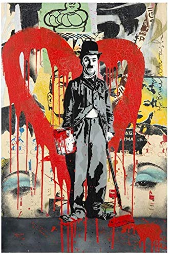 YYLPLLE Chaplin Love Puzzles Jigsaw, 1000 Teile, Graffiti Art Dog Banksy Puzzles, Unterhaltungsset für Kinder und Erwachsene, Spielzeug, 50 x 75 cm von YYLPLLE